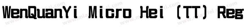 WenQuanYi Micro Hei (TT) Regular字体转换